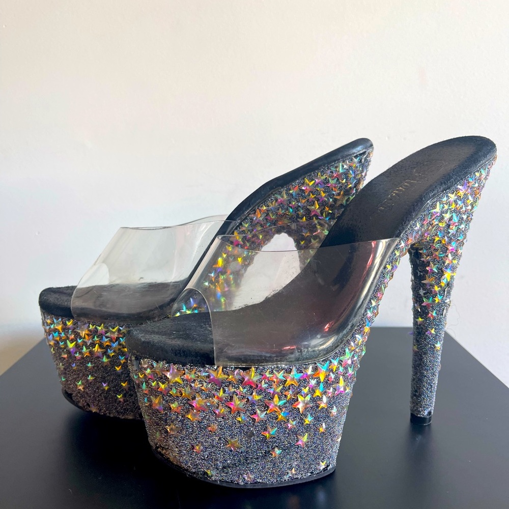 Starsplash Pleaser 7” heels size 7.5